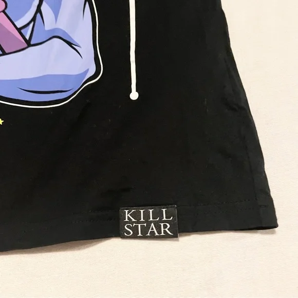 Killstar x Masters of the Universe Skeletor Evil-Lyn Raglan Tee XS 3/4 Sleeve - Picture 12 of 16